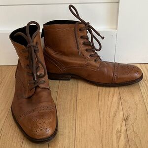 Russell & Bromley Oxford brown Leather Lace-Up Boots 42